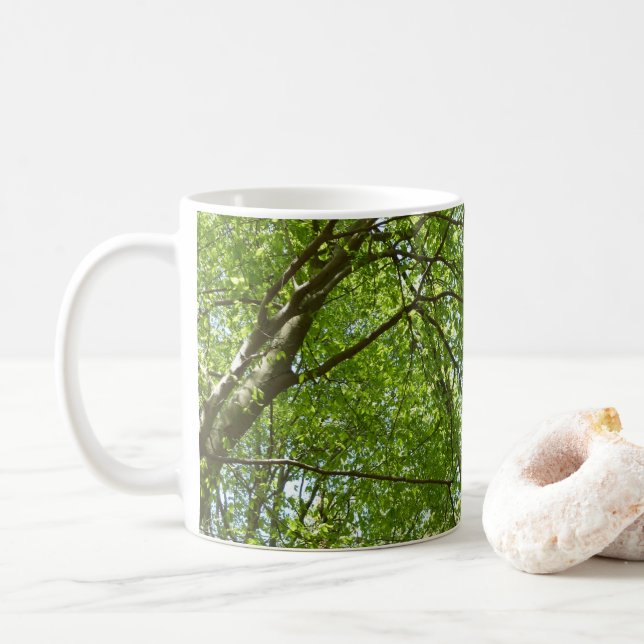Mug Canopée du printemps Feuille Green Nature Scene (Avec donut)