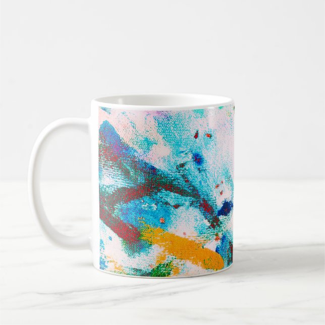 Mug Canva Artistique Verte. Illustration de Cool viole (Gauche)