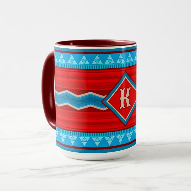 Mug Canyon de la rivière du Sud-Ouest Turquoise Rouge  (Devant gauche)