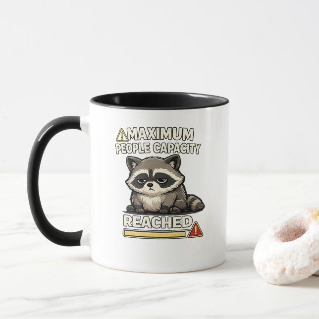 Mug Capacité Maximale de Personnes Atteinte Raton Lave (Avec donut)
