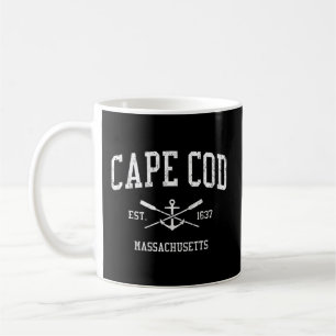 Mug Cape Cod Ma Crossed Oars Bateau Ancre Sports