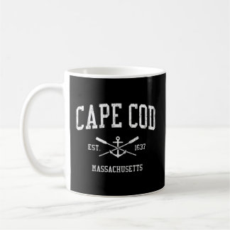 Mug Cape Cod Ma Crossed Oars Bateau Ancre Sports