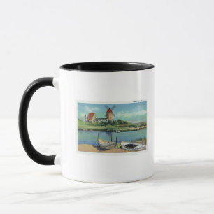 Mug Cape Cod pittoresque, vue sur le moulin à vent et 