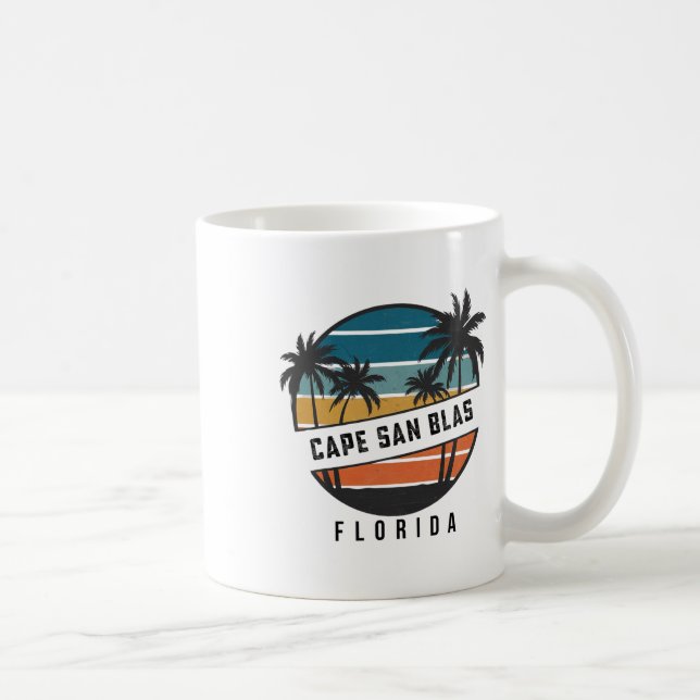 Mug Cape San Blas Floride Retro Surf Surfboard  (Droite)