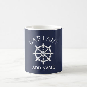 Mug Capitaine de bateau (personnalisez Name de