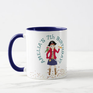 Mug Capitaine de la fête d'anniversaire du bateau pira