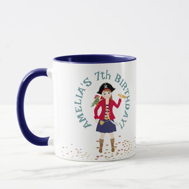 Mug Capitaine de la fête d'anniversaire du bateau pira (Gauche)