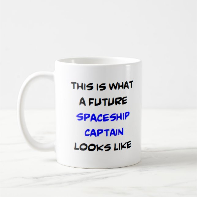 Mug capitaine de vaisseau spatial, futur (Gauche)