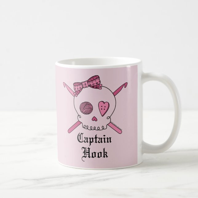 Mug Capitaine Hook Skull et crochets de crochet (dos (Droite)