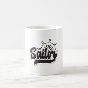 Mug Capitaine Sailor Bateau de mer Voile drôle Cadeau