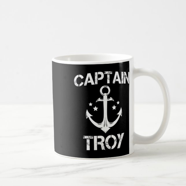Mug Capitaine Troy Funny Anniversaire Nom personnalisé (Droite)