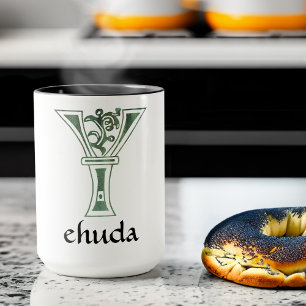 Mug Capitale décorative botanique médiévale Y