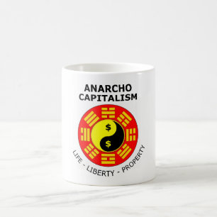 Mug Capitalisme d'Anarcho - la vie, liberté, proprié
