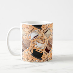 Mug Cappuccino, Espresso, Latte, Mocha, Americano Fun