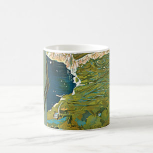 Mug Capri, Italie, affiche d'art vintage de voyage Ita