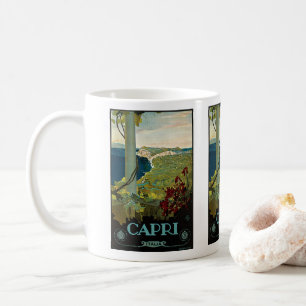 Mug Capri, Italie, Poster Vintage voyage Art Italia