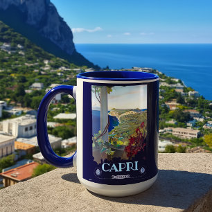 Mug Capri, Italie Tourisme Vintage voyage
