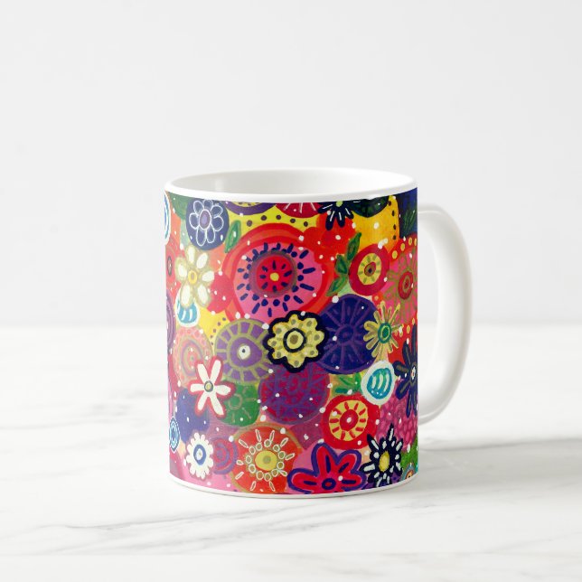 Mug Capricious Happy Colorful Tree Oeuvre originale (Devant droit)