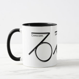 Mug CAPRICORN, Conception abstraite du signe zodiaque,