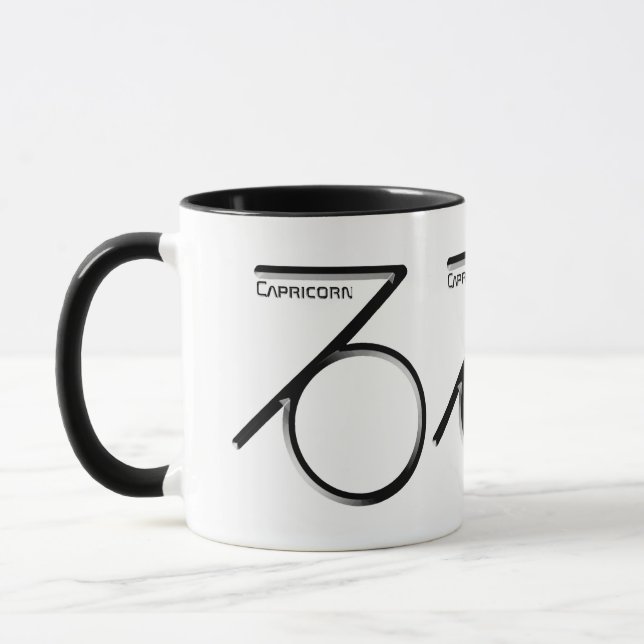 Mug CAPRICORN, Conception abstraite du signe zodiaque, (Gauche)