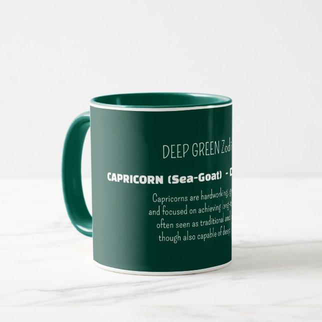 Mug CAPRICORN Zodiac Sign Personality Traits (Devant gauche)