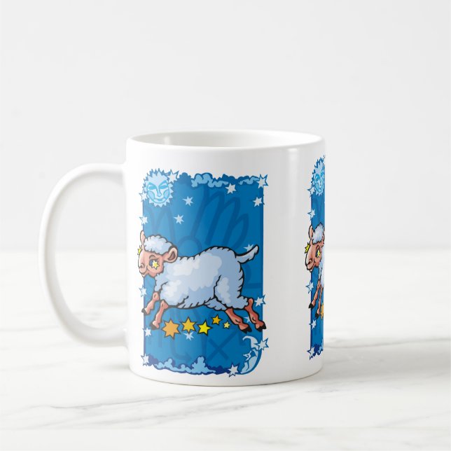 Mug Capricorne chèvre-mouton saut dans les étoiles (Gauche)