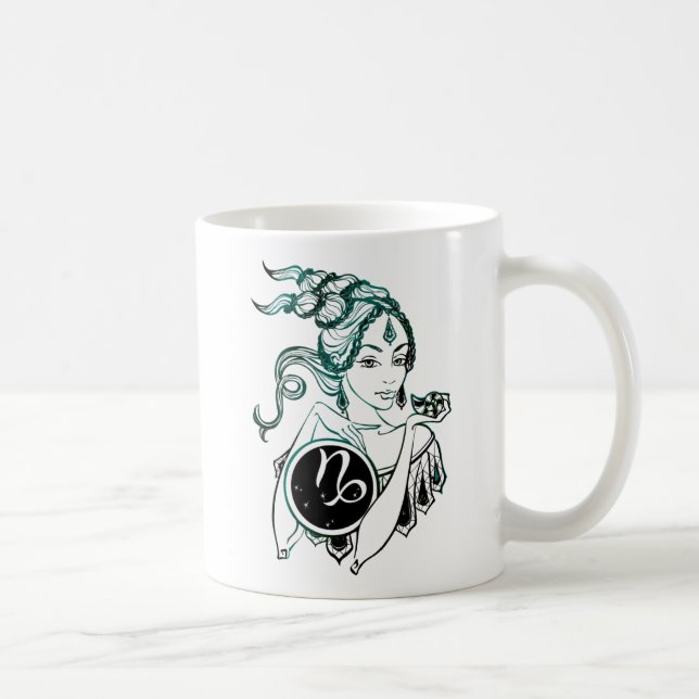 Mug Capricorne Dame Art Déco (Droite)