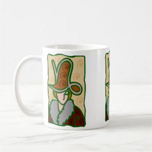Mug Capricorne des années 1920 Femme avec symbole en b