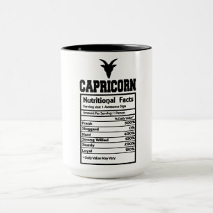 Mug Capricorne Faits nutritionnels