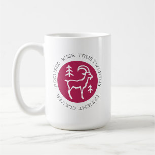 Mug Capricorne rose Zodiac Star Signal Personnalité Tr