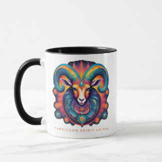 Mug Capricorne Spirit Animal Mountain Chèvre Visage