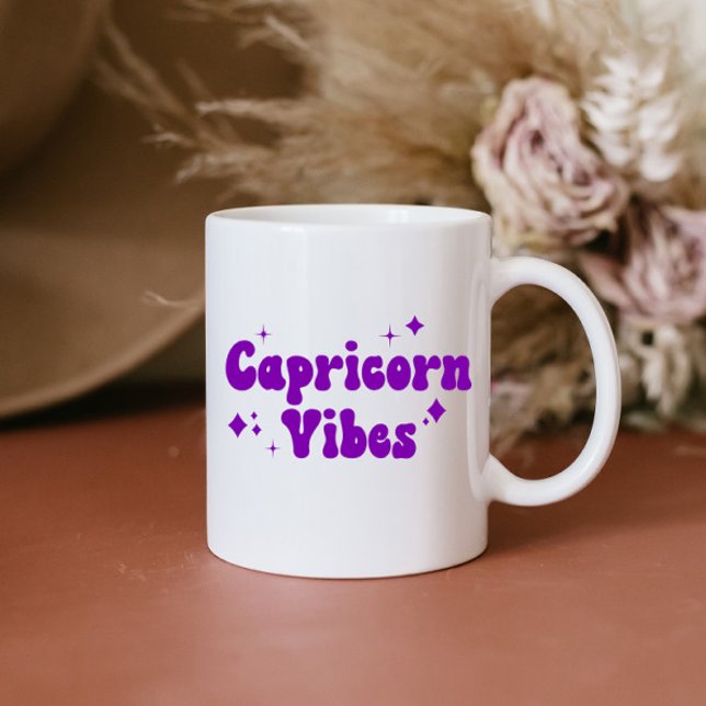 Mug Capricorne Vibes Zodiac Astrologie Purple Stars Co (Créateur téléchargé)