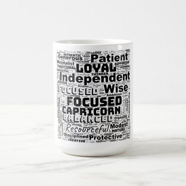 Mug Capricorne Zodiac Mot Cloud Inspiration (Centre)