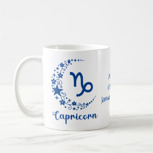 Mug Capricorne Zodiaque Astrologie Anniversaire Bleu B