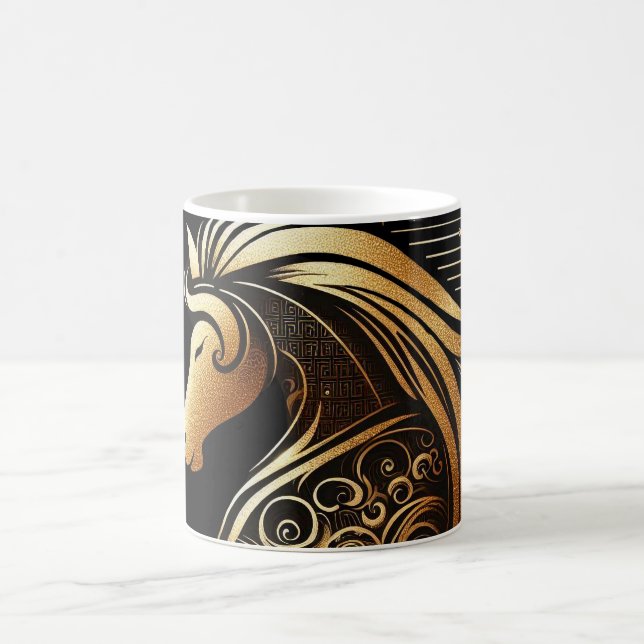 Mug Capricorne Zodiaque Cheval Or Astrologie (Centre)