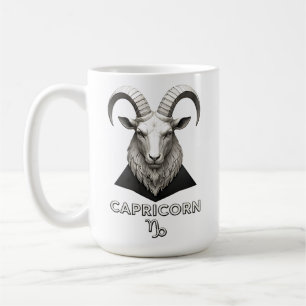 Mug Capricorne Zodiaque Chèvre Classique Noir Blanc As