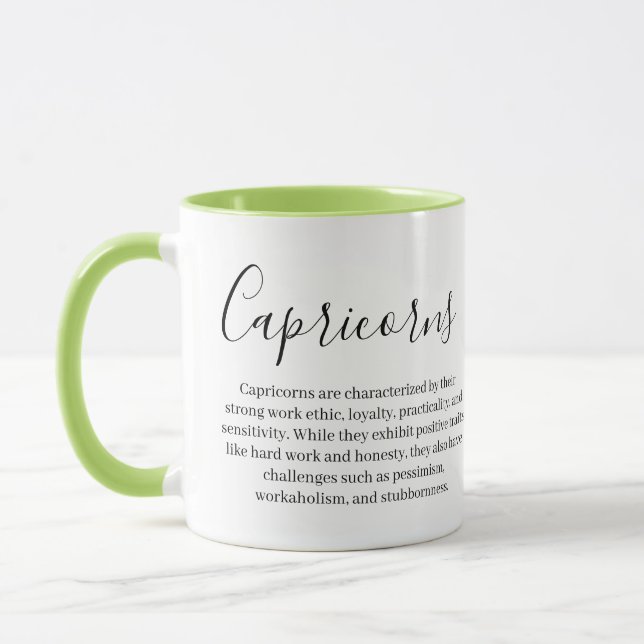 Mug Capricornes personnalisées Signe et traits zodiaqu (Gauche)