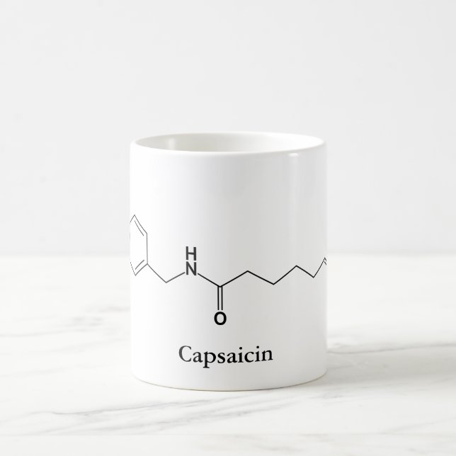 Mug Capsaicin Molecule Chimie Nourriture épicée Amateu (Centre)