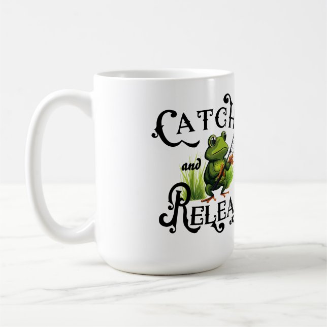 Mug Capture Et Libération Patch De Grenouille De Pêche (Gauche)