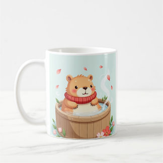 Mug Capybara Bain à Remous Détente Kawaii Autocollant