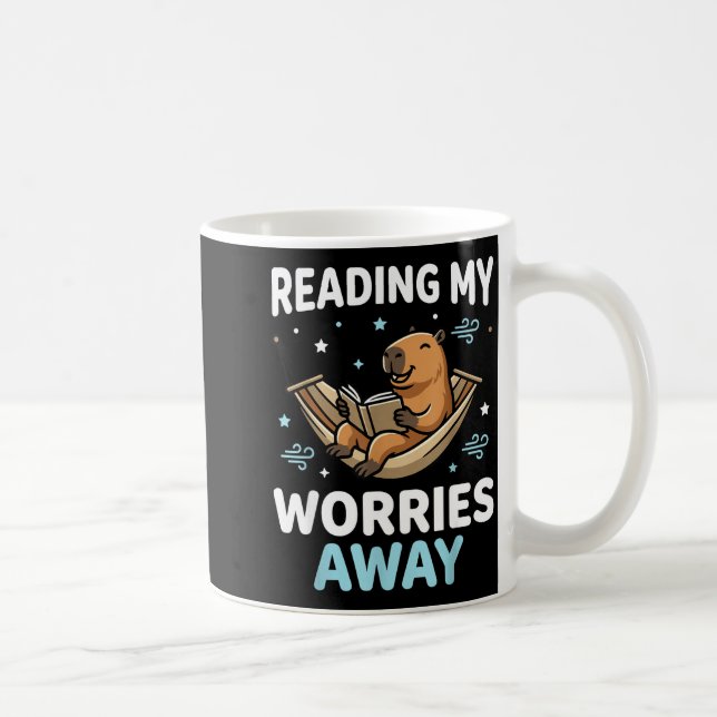 Mug Capybara bibliophile livre - lecture hommes femmes (Droite)