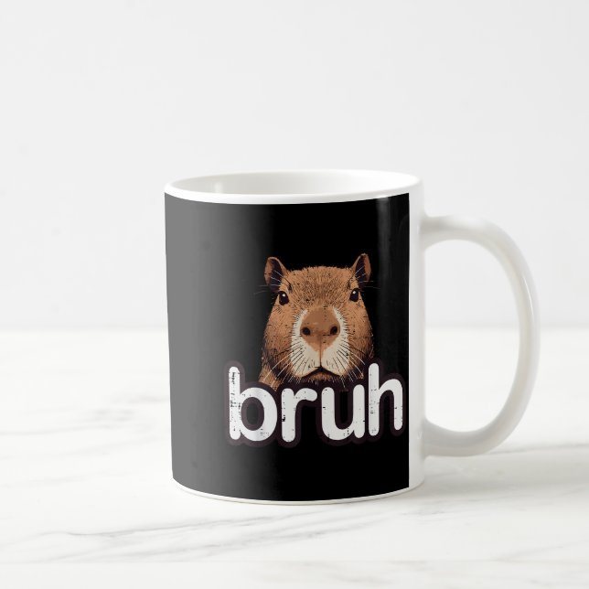 Mug Capybara Bruh Drôle Capy Mème Rongeur Hommes Garço (Droite)