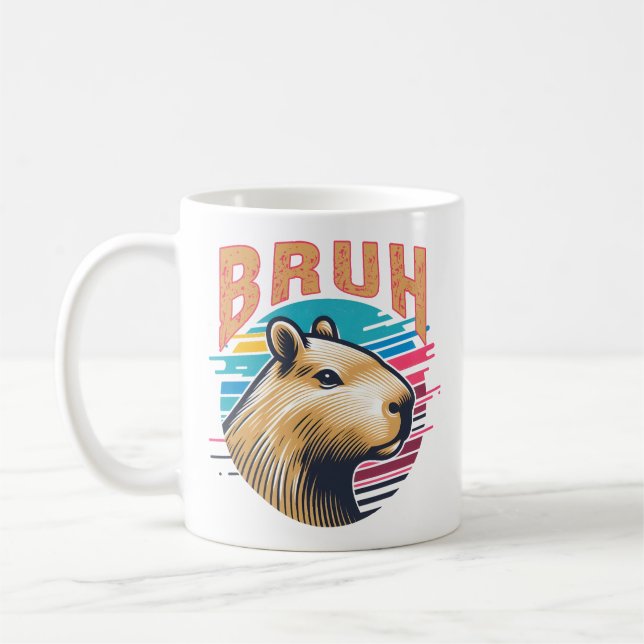 Mug Capybara Bruh Funny Bruh Capybara Amateurs Hommes  (Gauche)