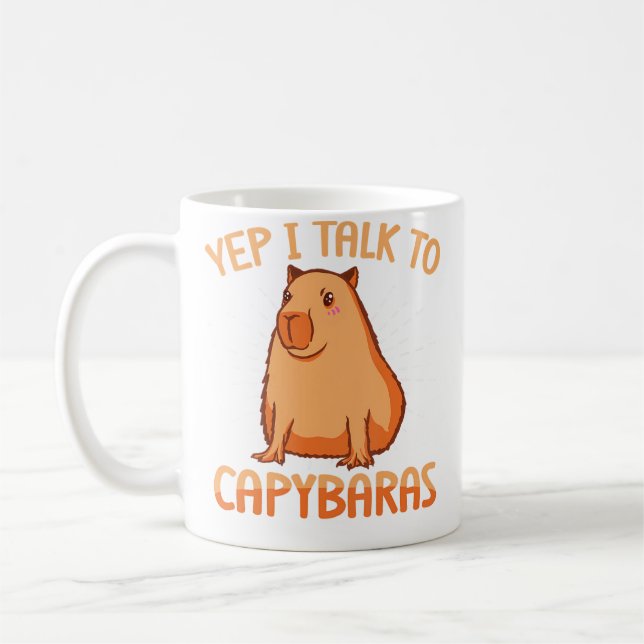 Mug Capybara Carpincho Drôle Ouais Je Parle Aux Capyba (Gauche)