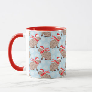 Mug Capybara de Noël à Santa Hats