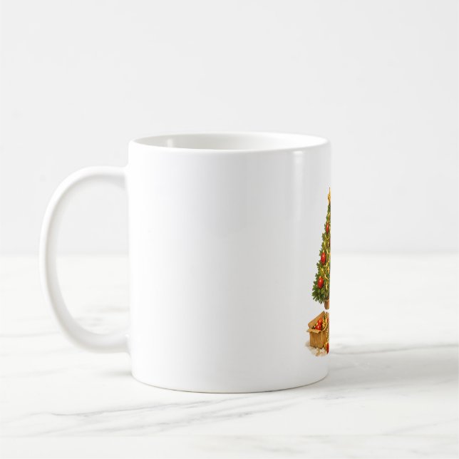 Mug Capybara de Noël décorant l'arbre (Gauche)