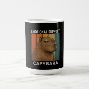 Mug Capybara Décontracté Rétro Coucher de Soleil Vinta