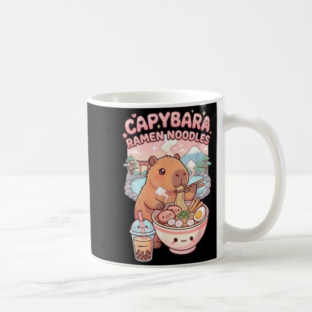 Mug Capybara drôle nouille ramen kawaii capybara mange (Droite)