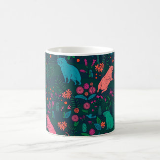 Mug Capybara joueur dans la forêt – Sans couture tropi