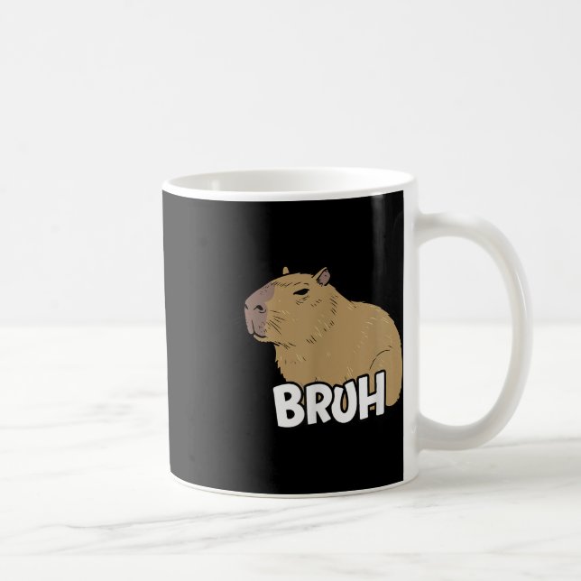 Mug Capybara Mème Dit Bruh Avec Capybara Boys Girls (Droite)